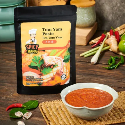 a bag of tom yam paste from spicy mama